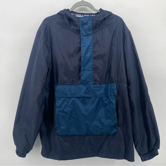 Reebok Other - Reebok | Mens XL Navy Blue Striker Woven 1/2 Zip Anorak Lined Pullover‎ | NWOT |